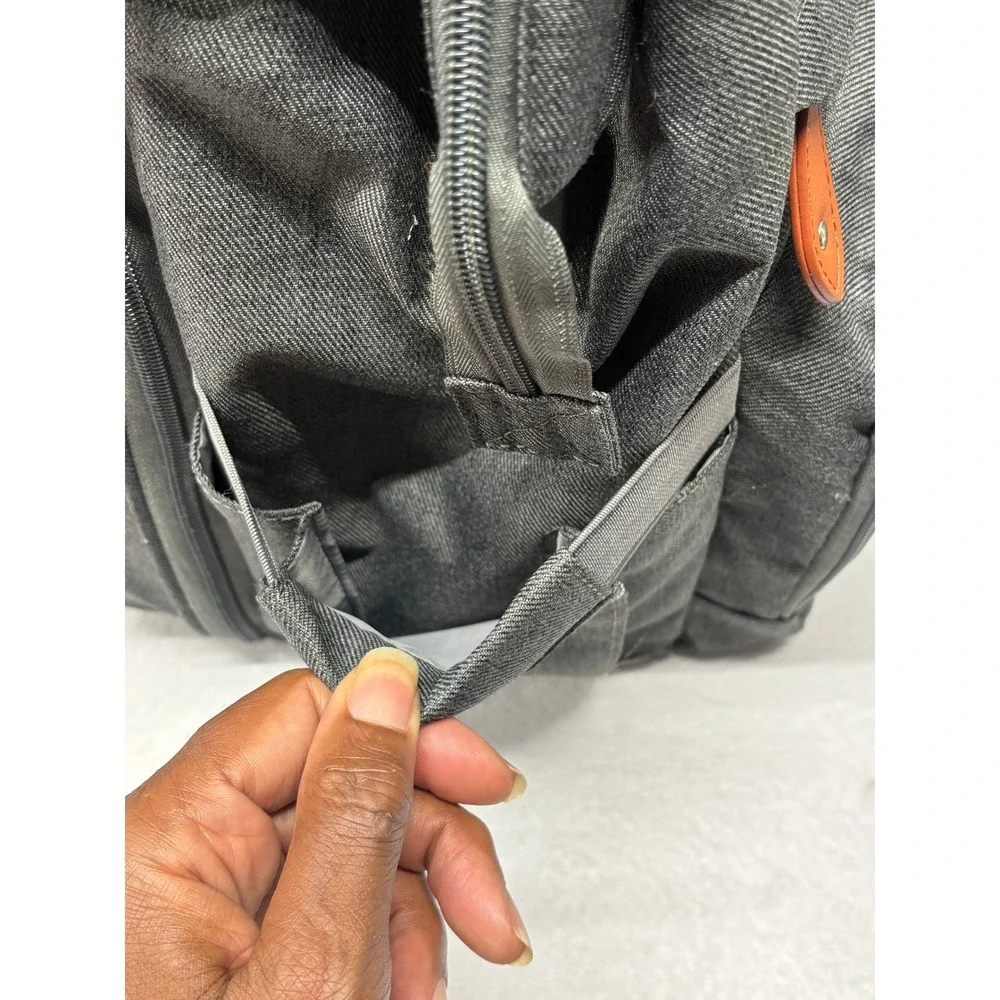 Hobest Diaper Bag Backpack Gray Insulated Pockets with Changing Pad Station